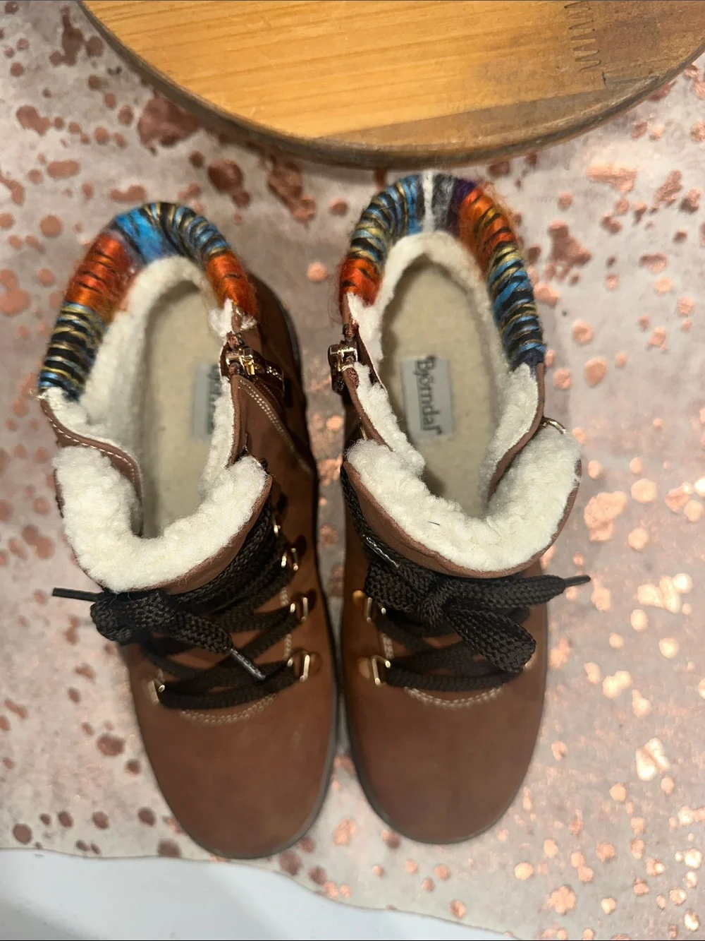 Bjorndal Brown Suede like Lace-Up Hiking Boot